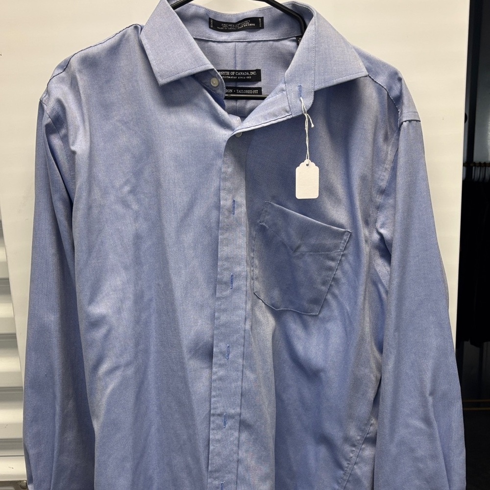 Classic Blue Men's Dress Shirt
